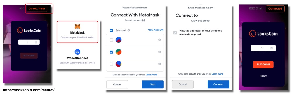 LooksCoin marketplace